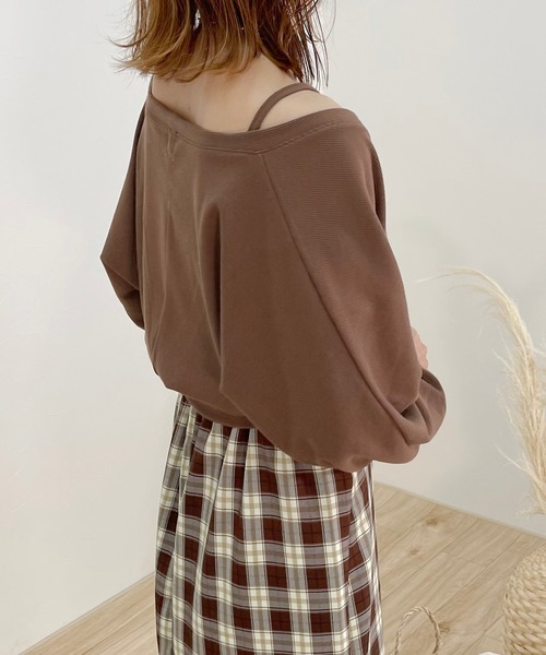 apres jour clair（アプレジュールクレア）の「【apres jour clair】2wayショートアンサンブル【ZOZOTOWN限定アイテム】（Tシャツ/カットソー・レディース・ミント/アイボリー/ブラウン系その他・X-LARGE/フリー）」の14枚目の写真