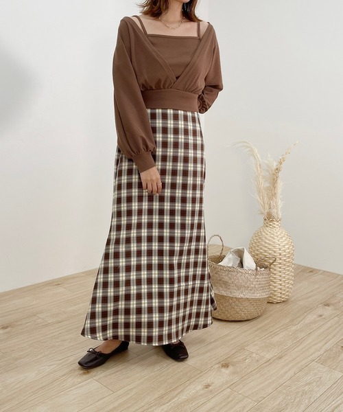 apres jour clair（アプレジュールクレア）の「【apres jour clair】2wayショートアンサンブル【ZOZOTOWN限定アイテム】（Tシャツ/カットソー・レディース・ミント/アイボリー/ブラウン系その他・X-LARGE/フリー）」の16枚目の写真