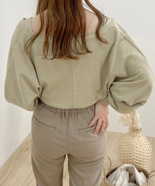 apres jour clair（アプレジュールクレア）の「【apres jour clair】2wayショートアンサンブル【ZOZOTOWN限定アイテム】（Tシャツ/カットソー・レディース・ミント/アイボリー/ブラウン系その他・X-LARGE/フリー）」の21枚目の写真