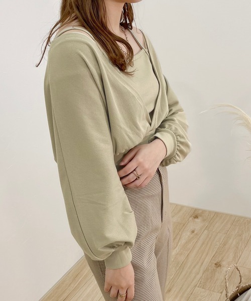 apres jour clair（アプレジュールクレア）の「【apres jour clair】2wayショートアンサンブル【ZOZOTOWN限定アイテム】（Tシャツ/カットソー・レディース・ミント/アイボリー/ブラウン系その他・X-LARGE/フリー）」の17枚目の写真