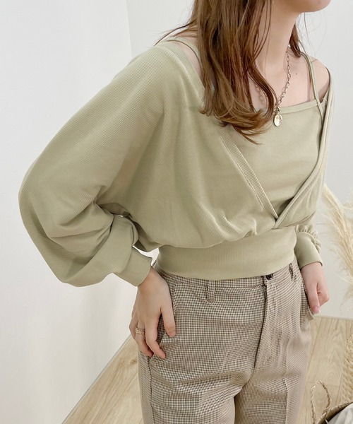 apres jour clair（アプレジュールクレア）の「【apres jour clair】2wayショートアンサンブル【ZOZOTOWN限定アイテム】（Tシャツ/カットソー・レディース・ミント/アイボリー/ブラウン系その他・X-LARGE/フリー）」の20枚目の写真