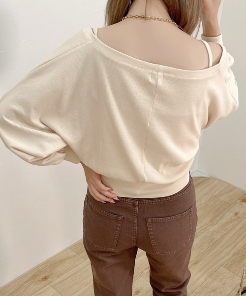 apres jour clair（アプレジュールクレア）の「【apres jour clair】2wayショートアンサンブル【ZOZOTOWN限定アイテム】（Tシャツ/カットソー・レディース・ミント/アイボリー/ブラウン系その他・X-LARGE/フリー）」の8枚目の写真