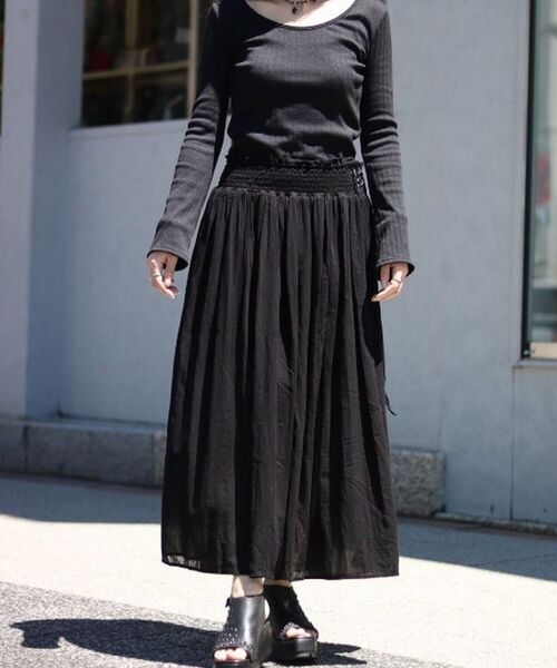 KMRii（ケムリ）の「【別注】KMRii/ケムリ/Lace up Long Skirt/RFL（スカート・レディース・ブラック・FREE）」の20枚目の写真