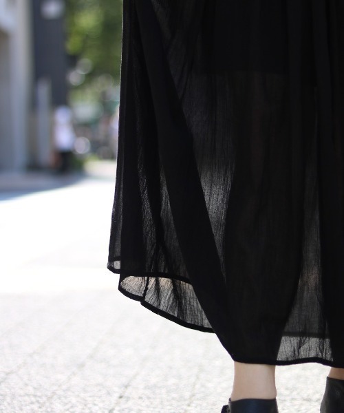 KMRii（ケムリ）の「【別注】KMRii/ケムリ/Lace up Long Skirt/RFL（スカート・レディース・ブラック・FREE）」の9枚目の写真
