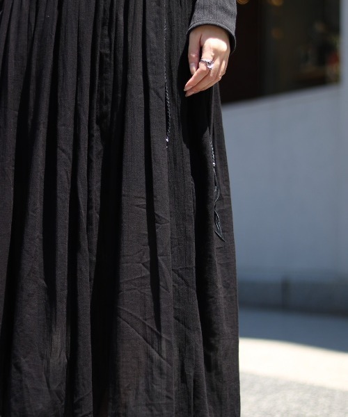 KMRii（ケムリ）の「【別注】KMRii/ケムリ/Lace up Long Skirt/RFL（スカート・レディース・ブラック・FREE）」の10枚目の写真