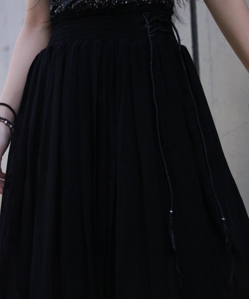 KMRii（ケムリ）の「【別注】KMRii/ケムリ/Lace up Long Skirt/RFL（スカート・レディース・ブラック・FREE）」の11枚目の写真