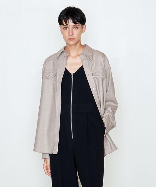 AEWEN MATOPH(イウエン マトフ)の「<AEWEN MATOPH(イウエン マトフ)>パイピング ウエスタンシャツ◆(シャツ/ブラウス・レディース・ナチュラル/オフホワイト・FREE)」の1枚目の写真