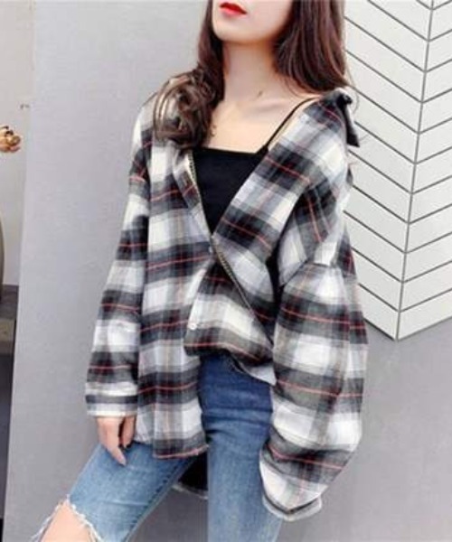 KOR(ケーオーアール)の「オーバーサイズ ドロップショルダー チェックネルシャツ(シャツ/ブラウス・レディース・ピンクベージュ/ライトピンク/ピンク系その他2/イエロー系その他4/グレー系その他3/グレー系その他5/イエロー系その他2/グリーン系その他2/ブルー系その他4/グリーン系その他4/ブラウン系その他4/ピンク系その他4/ピンク系その他5/グリーン系その他/レッド/レッド系その他3/ブルー/グリーン/イエロー系その他6/イエロー/オレンジ/ピンク系その他/イエロー系その他3/グレー系その他6/レッド系その他2/グレー系その他4/ブルー系その他/グリーン系その他3/ピンク/グリーン系その他6/ブラウン系その他/ブラウン系その他3/イエロー系その他/ブルー系その他3/グレー/グレー系その他2/イエロー系その他7/イエロー系その他5/ブルー系その他2/ピンク系その他6/グリーン系その他7/ブラウン系その他2/ブラウン/ピンク系その他3/パープル/グリーン系その他5/レッド系その他/グレー系その他・L/M/S/XL/2XL)」の8枚目の写真