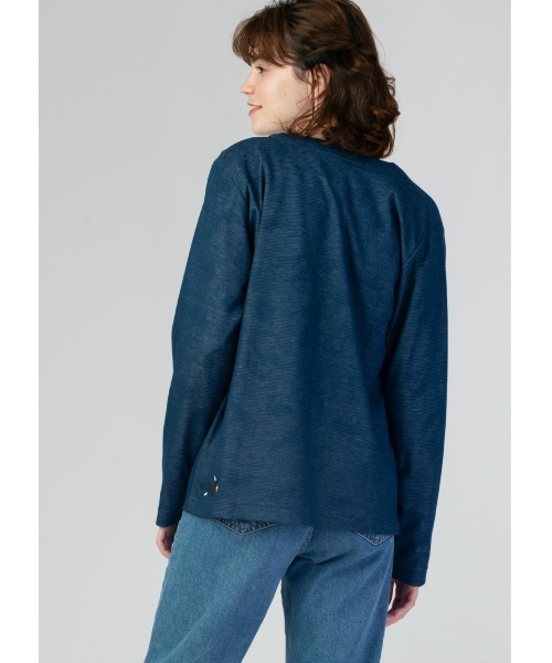 Design Tshirts Store graniph(デザイン ティーシャツ ストア グラニフ)の「ホワイトアンドブルーソックス|ダブルフェイスカーディガン(カーディガン/ボレロ・メンズ・ネイビー・SMALL/MEDIUM/LARGE)」の7枚目の写真