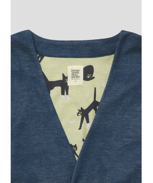 Design Tshirts Store graniph(デザイン ティーシャツ ストア グラニフ)の「ホワイトアンドブルーソックス|ダブルフェイスカーディガン(カーディガン/ボレロ・メンズ・ネイビー・SMALL/MEDIUM/LARGE)」の6枚目の写真