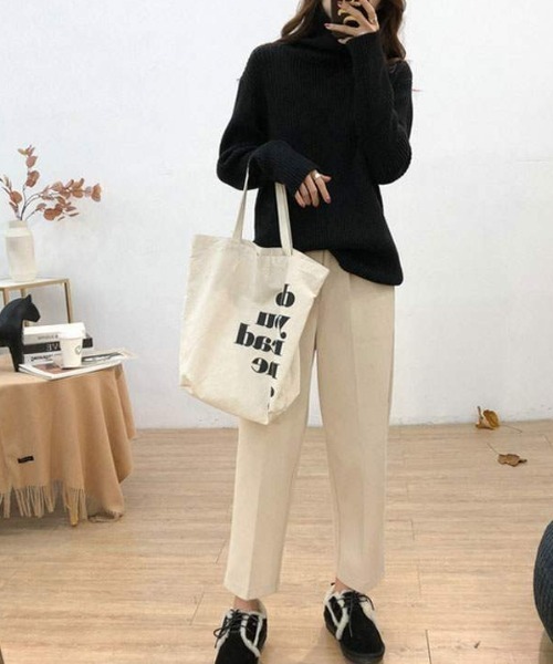 ABITOKYO(アビトーキョー)の「【ABITOKYO ORIGINAL】カラータートルニットトップス(ニット/セーター・レディース・ブラック/パープル/ブラウン/グレー/オフホワイト/ピンク/イエロー/グリーン・FREE)」の12枚目の写真