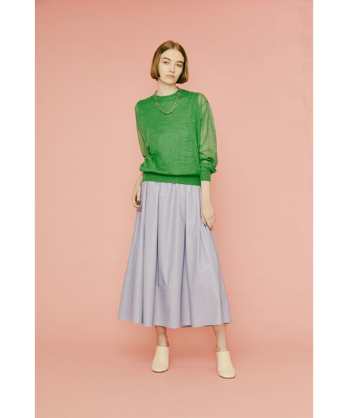 FLOML（フロム）の「◆【FLOML】ライトフェイクレザー（スカート・レディース・イエロー/パープル/ベージュ・38）」の8枚目の写真