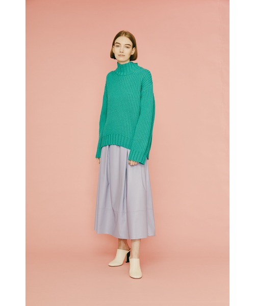 FLOML（フロム）の「◆【FLOML】ライトフェイクレザー（スカート・レディース・イエロー/パープル/ベージュ・38）」の9枚目の写真