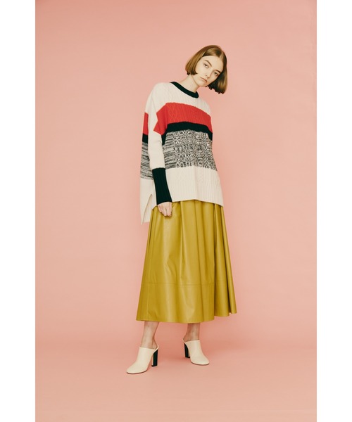 FLOML（フロム）の「◆【FLOML】ライトフェイクレザー（スカート・レディース・イエロー/パープル/ベージュ・38）」の19枚目の写真