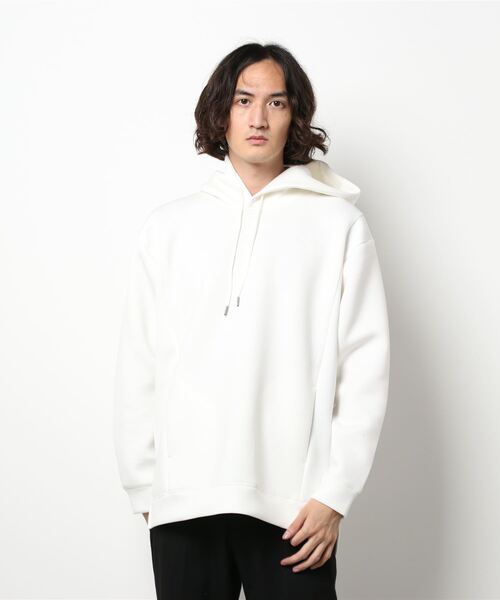 semantic design（セマンティックデザイン）の「セマンティックデザイン/semantic design ストレッチダンボール 同色切替プルパーカー（パーカー・メンズ・ホワイト/グリーン系その他/ブラック/ベージュ・X-LARGE/MEDIUM/LARGE/S）」の8枚目の写真