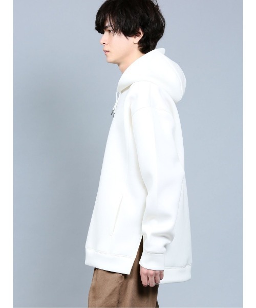 semantic design（セマンティックデザイン）の「セマンティックデザイン/semantic design ストレッチダンボール 同色切替プルパーカー（パーカー・メンズ・ホワイト/グリーン系その他/ブラック/ベージュ・X-LARGE/MEDIUM/LARGE/S）」の10枚目の写真