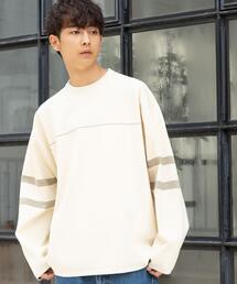 coen | フットボールクルーネックニット(Tシャツ/カットソー)