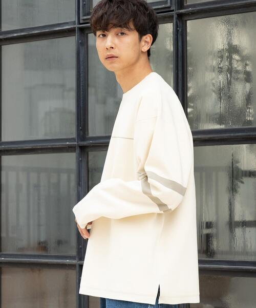 coen（コーエン）の「フットボールクルーネックニット（Tシャツ/カットソー・メンズ・ブラック/ベージュ・MEDIUM/X-LARGE/SMALL/LARGE）」の8枚目の写真