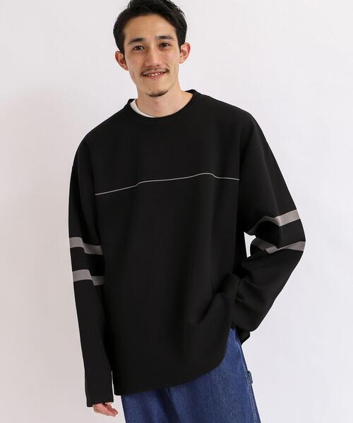 coen（コーエン）の「フットボールクルーネックニット（Tシャツ/カットソー・メンズ・ブラック/ベージュ・MEDIUM/X-LARGE/SMALL/LARGE）」の10枚目の写真