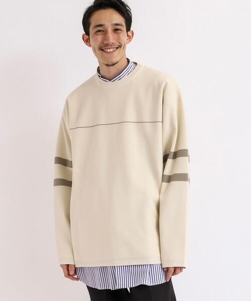 coen（コーエン）の「フットボールクルーネックニット（Tシャツ/カットソー・メンズ・ブラック/ベージュ・MEDIUM/X-LARGE/SMALL/LARGE）」の12枚目の写真