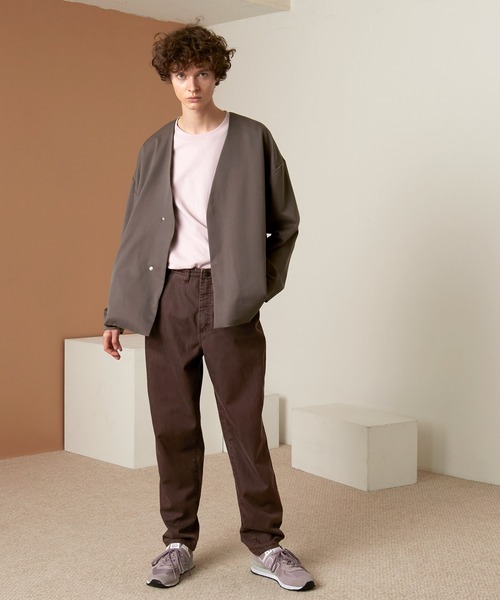 EMMA CLOTHES(エマクローズ)の「TRストレッチスーツ地 ルーズシルエット ノーカラージャケット EMMA CLOTHES(ノーカラージャケット・メンズ・スモークグレー/チャコール/ネイビー・L/M)」の10枚目の写真