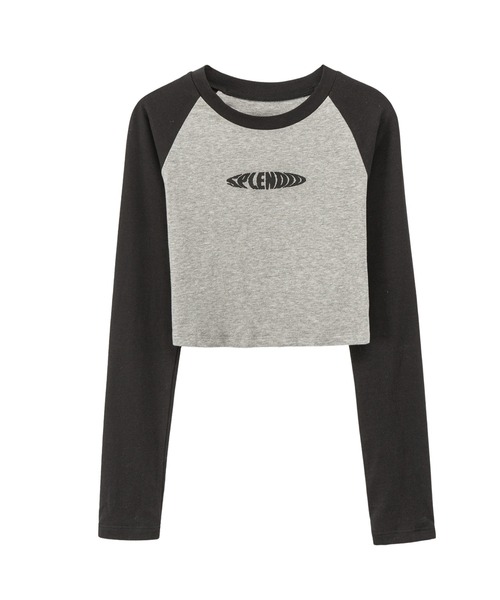 chuu(チュー)の「CHUU インディクロップロングTシャツ(Tシャツ/カットソー・レディース・ブラック/イエロー・FREE)」の15枚目の写真