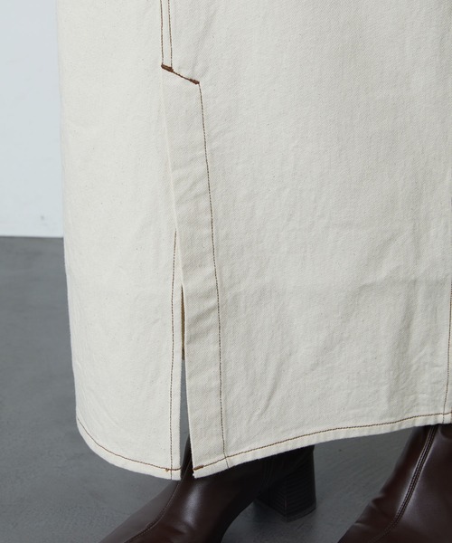 FREAK'S STORE（フリークスストア）の「デニムロングスカート(タイトスカート)（デニムスカート・レディース・ナチュラル/ブラック/ネイビー・マルチサイズ）」の14枚目の写真