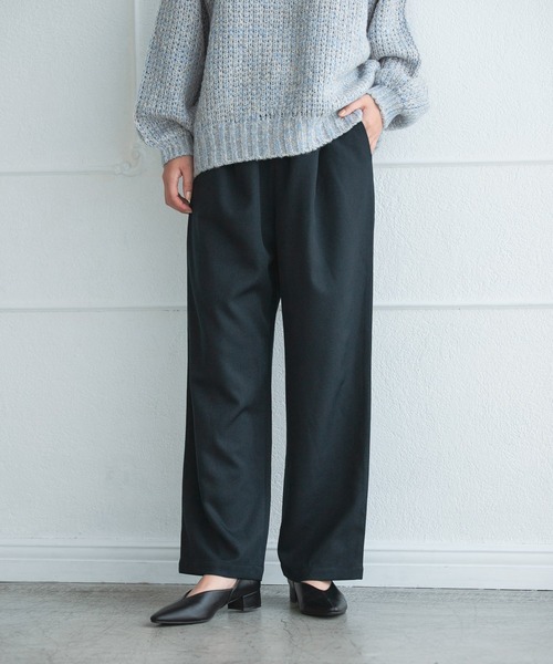 LEPSIM（レプシィム）の「ウール見えイージーパンツ　215042（その他パンツ・レディース・ネイビー/ライトグリーン/ライトパープル・FREE）」の2枚目の写真