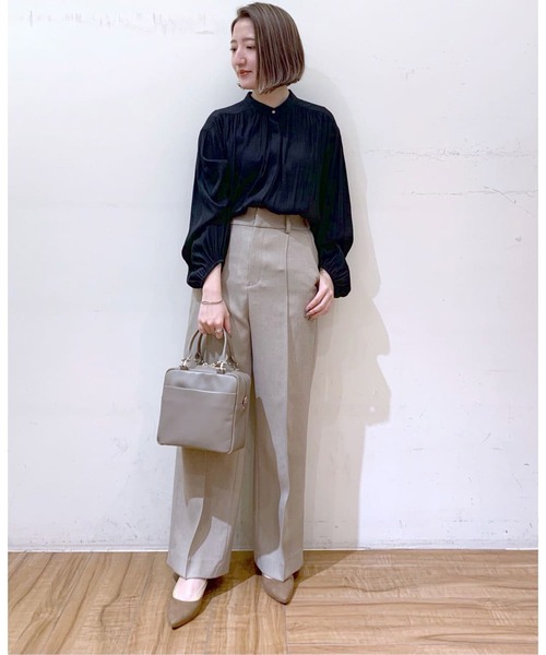 RIVE DROITE（リヴドロワ）の「華やかな着こなしが叶う　カッセンツイルギャザーブラウス（シャツ/ブラウス・レディース・ブラック/パープル/ブルー・FREE）」の21枚目の写真