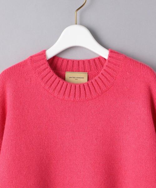 UNITED ARROWS（ユナイテッドアローズ）の「＜UNITED ARROWS＞ カシミヤ クルーネック ニット RPSP/G◆（ニット/セーター・レディース・レッド/オフホワイト/ピンク・フリー）」の7枚目の写真