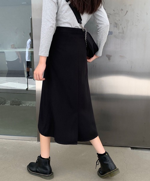 meJane（ミージェーン）の「アシンメトリーミディAラインスカート【ZOZOTOWN限定】（スカート・レディース・ブラック・S/M）」の5枚目の写真