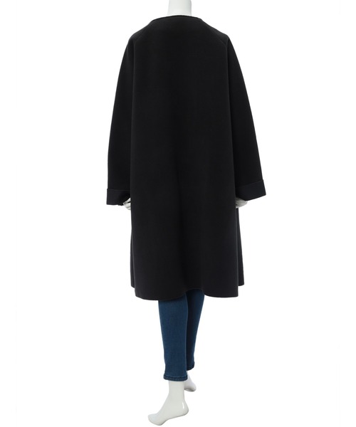 fifth（フィフス）の「ノーカラーボンディングコート（ノーカラーコート・レディース・チャコールグレー/ブラック・SMALL/MEDIUM）」の16枚目の写真