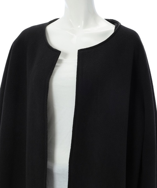 fifth（フィフス）の「ノーカラーボンディングコート（ノーカラーコート・レディース・チャコールグレー/ブラック・SMALL/MEDIUM）」の6枚目の写真