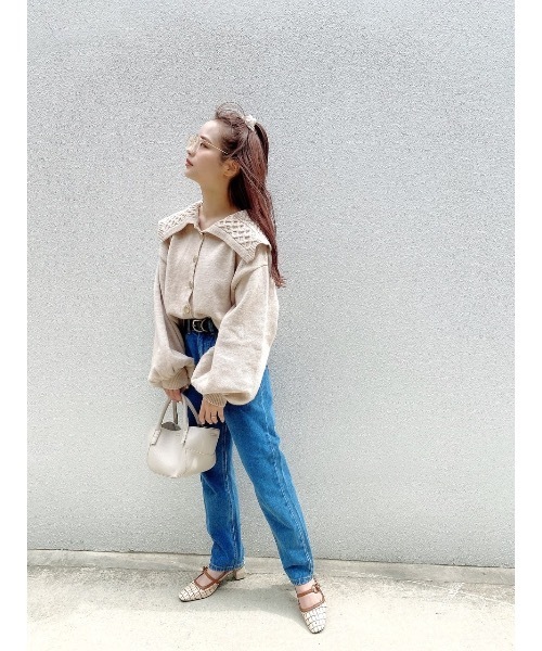 JUMELLE（ジュメロ）の「ミックスニットカーディガン（ニット/セーター・レディース・ベージュ・FREE）」の11枚目の写真