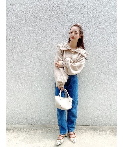 JUMELLE（ジュメロ）の「ミックスニットカーディガン（ニット/セーター・レディース・ベージュ・FREE）」の17枚目の写真