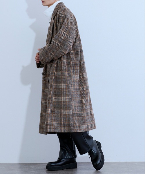 Ellno Loset(エルノロゼット)の「ロングチェスターコート(チェスターコート・メンズ・ブラック/グレー/ブラウン・MEDIUM/LARGE)」の6枚目の写真