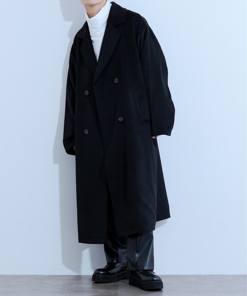 Ellno Loset(エルノロゼット)の「ロングチェスターコート(チェスターコート・メンズ・ブラック/グレー/ブラウン・MEDIUM/LARGE)」の4枚目の写真