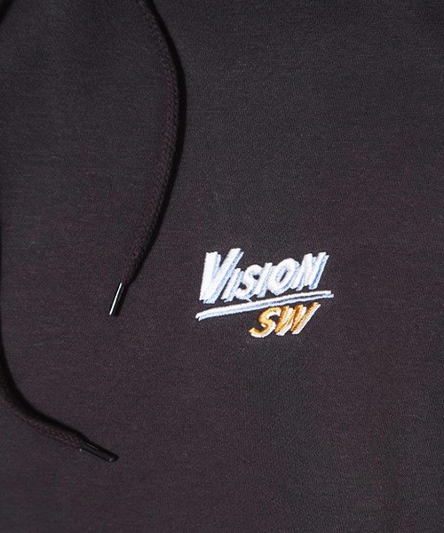 VISION STREET WEAR(ヴィジョンストリートウェア)の「VISION STREET WEAR 裏起毛刺繍パーカー(パーカー・メンズ・チャコールグレー/ブルー/クリアグリーン/キナリ・LL/M/L)」の6枚目の写真