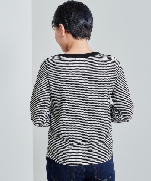 cepo(セポ)の「ワッフルボーダーロンTee(Tシャツ/カットソー・レディース・ブラック/ブラウン/グレー・M)」の12枚目の写真
