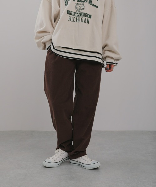 sakishimatokyo(サキシマトーキョー)の「【ZOZO限定】サキシマamp「コーデュロイパンツ」(その他パンツ・レディース・ベージュ/ブラウン/アイボリー・FREE)」の1枚目の写真