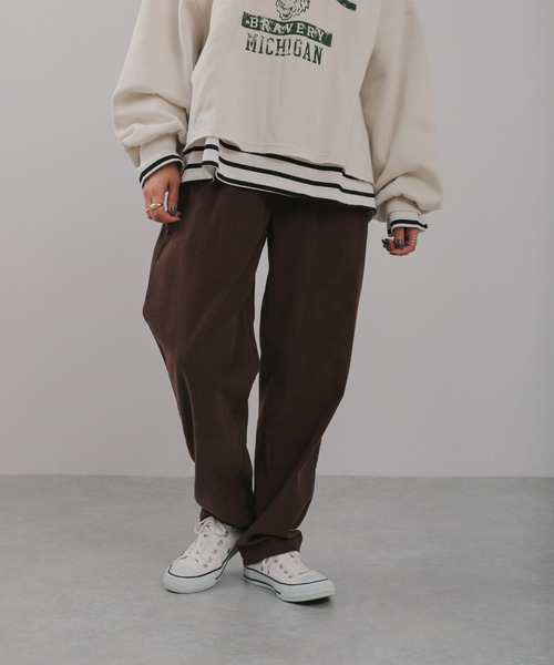 sakishimatokyo(サキシマトーキョー)の「【ZOZO限定】サキシマamp「コーデュロイパンツ」(その他パンツ・レディース・ベージュ/ブラウン/アイボリー・FREE)」の19枚目の写真
