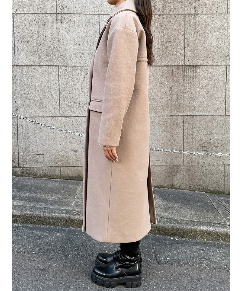 ENVYM（アンビー）の「メルトンＬＯＮＧ ＣＴ（その他アウター・レディース・ベージュ/ブラック/アイボリー・FREE）」の11枚目の写真