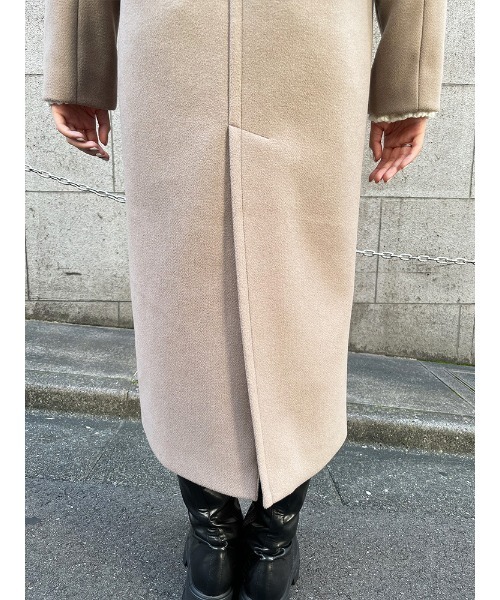 ENVYM（アンビー）の「メルトンＬＯＮＧ ＣＴ（その他アウター・レディース・ベージュ/ブラック/アイボリー・FREE）」の14枚目の写真