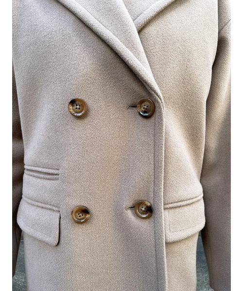 ENVYM（アンビー）の「メルトンＬＯＮＧ ＣＴ（その他アウター・レディース・ベージュ/ブラック/アイボリー・FREE）」の17枚目の写真