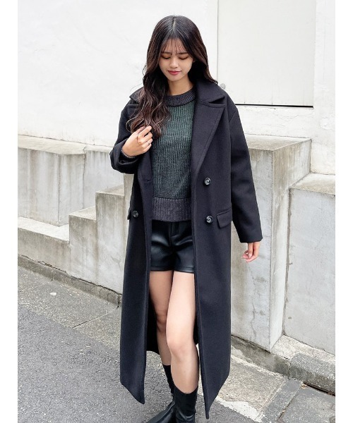 ENVYM（アンビー）の「メルトンＬＯＮＧ ＣＴ（その他アウター・レディース・ベージュ/ブラック/アイボリー・FREE）」の19枚目の写真