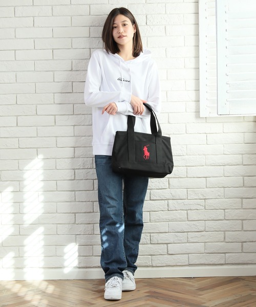 POLO RALPH LAUREN（ポロ ラルフ ローレン）の「【POLO RALPH LAUREN/ポロ ラルフローレン】キャンバストートバッグ（トートバッグ・レディース・ネイビー/ホワイト×ブラック/ホワイト×ネイビー/ブラック×レッド/ネイビー×ホワイト・FREE）」の19枚目の写真
