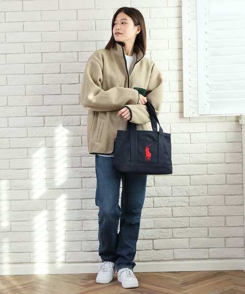 POLO RALPH LAUREN（ポロ ラルフ ローレン）の「【POLO RALPH LAUREN/ポロ ラルフローレン】キャンバストートバッグ（トートバッグ・レディース・ネイビー/ホワイト×ブラック/ホワイト×ネイビー/ブラック×レッド/ネイビー×ホワイト・FREE）」の16枚目の写真