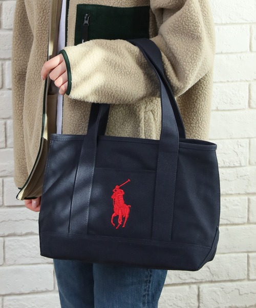 POLO RALPH LAUREN（ポロ ラルフ ローレン）の「【POLO RALPH LAUREN/ポロ ラルフローレン】キャンバストートバッグ（トートバッグ・レディース・ネイビー/ホワイト×ブラック/ホワイト×ネイビー/ブラック×レッド/ネイビー×ホワイト・FREE）」の7枚目の写真