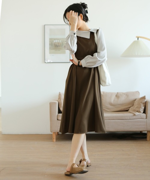 セール】バイカラーワンピース（ワンピース）｜MAISON DE