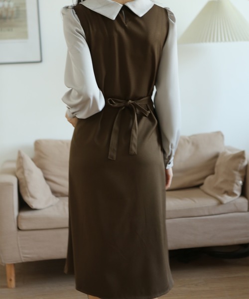 MAISON DE THERESE(メゾン ド テレーズ)の「バイカラーワンピース(ワンピース・レディース・ブラウン/ブラック・SMALL/MEDIUM/LARGE)」の14枚目の写真